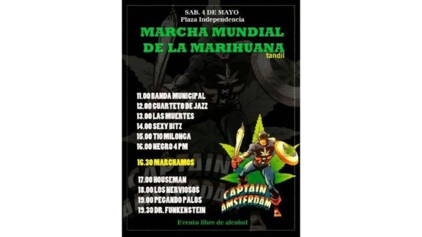 Tandil se suma a la Marcha Mundial de la Marihuana